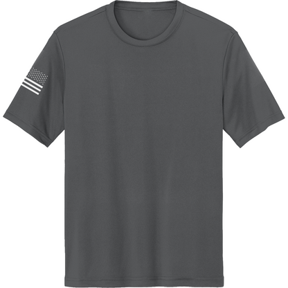 Emblem Basics Hi-Tech SS Performance Tee - White Flag