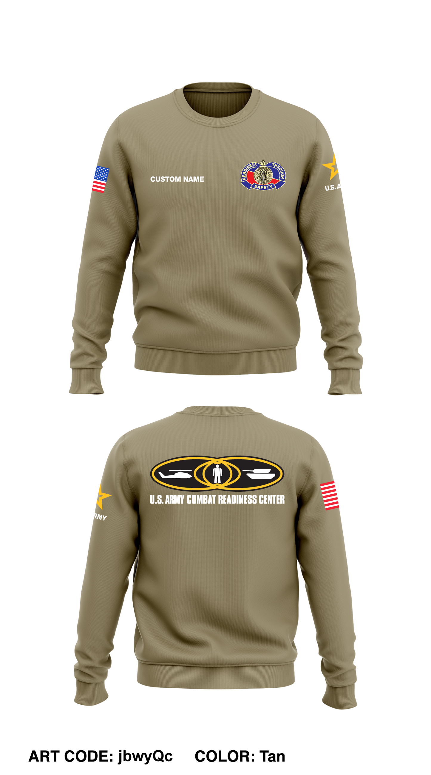 CUSTOM USACRC Core Men's Crewneck Performance Sweatshirt - jbwyQc