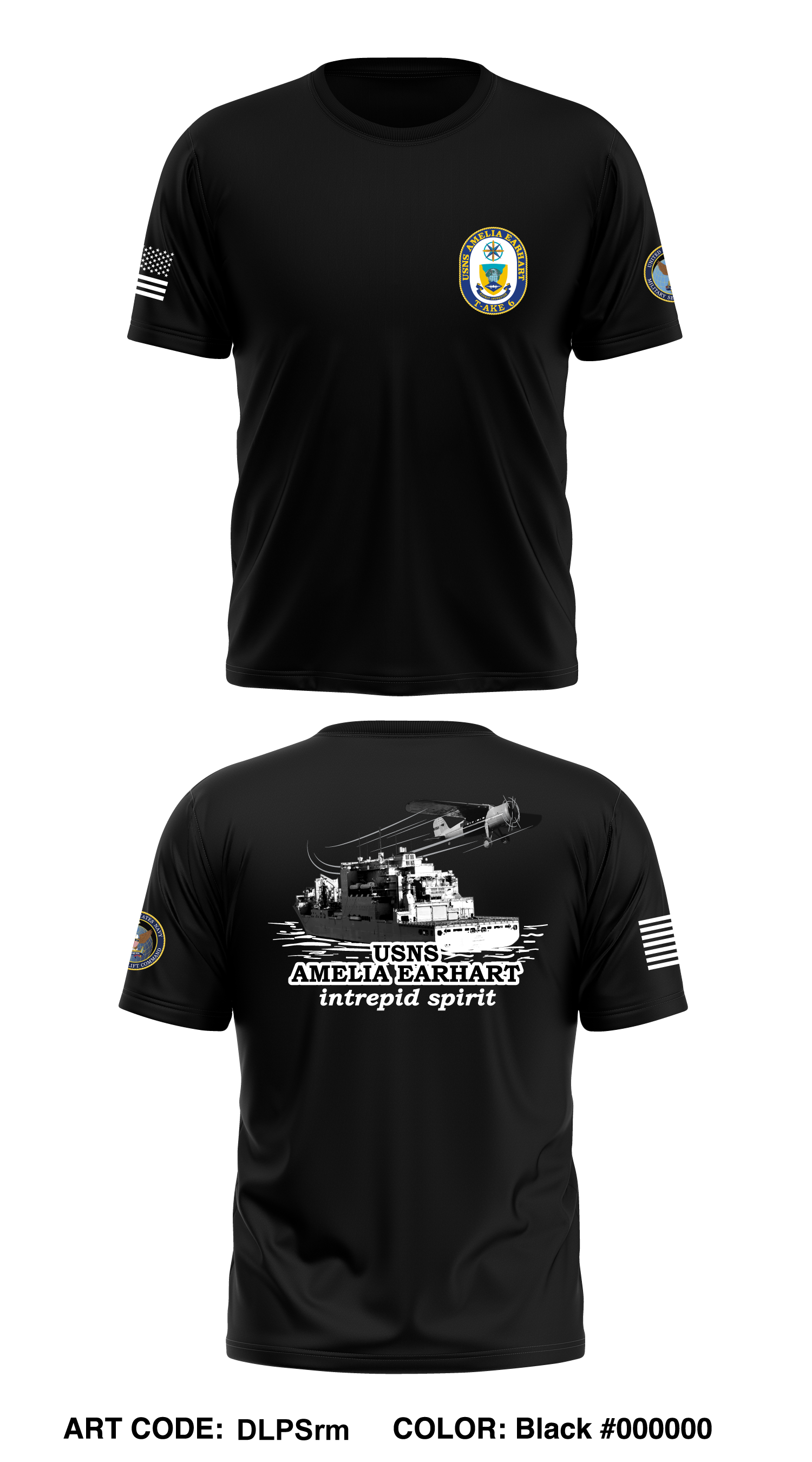 USNS AMELIA EARHART Core Men's SS Performance Tee - DLPSrm – Emblem ...