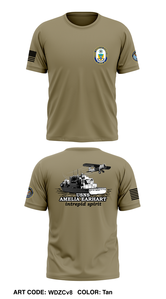 USNS AMELIA EARHART Core Men's SS Performance Tee - WDZCv8