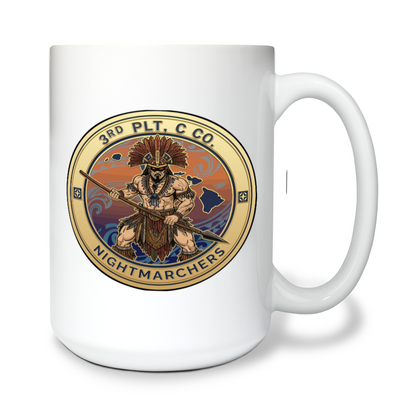 3PLT “Nightmarchers”, C Co, 2-21IN 15 oz White Ceramic Mug - KZe1QS