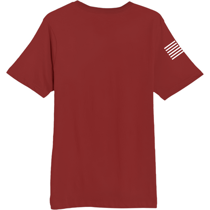 Emblem Basics Comfort Unisex Cotton SS Tee - White Flag