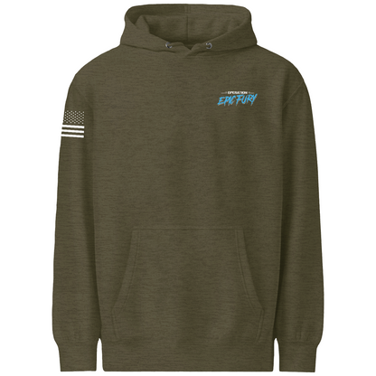 Operation Epic Fury Comfort Unisex Hooded Sweatshirt - Blueprint