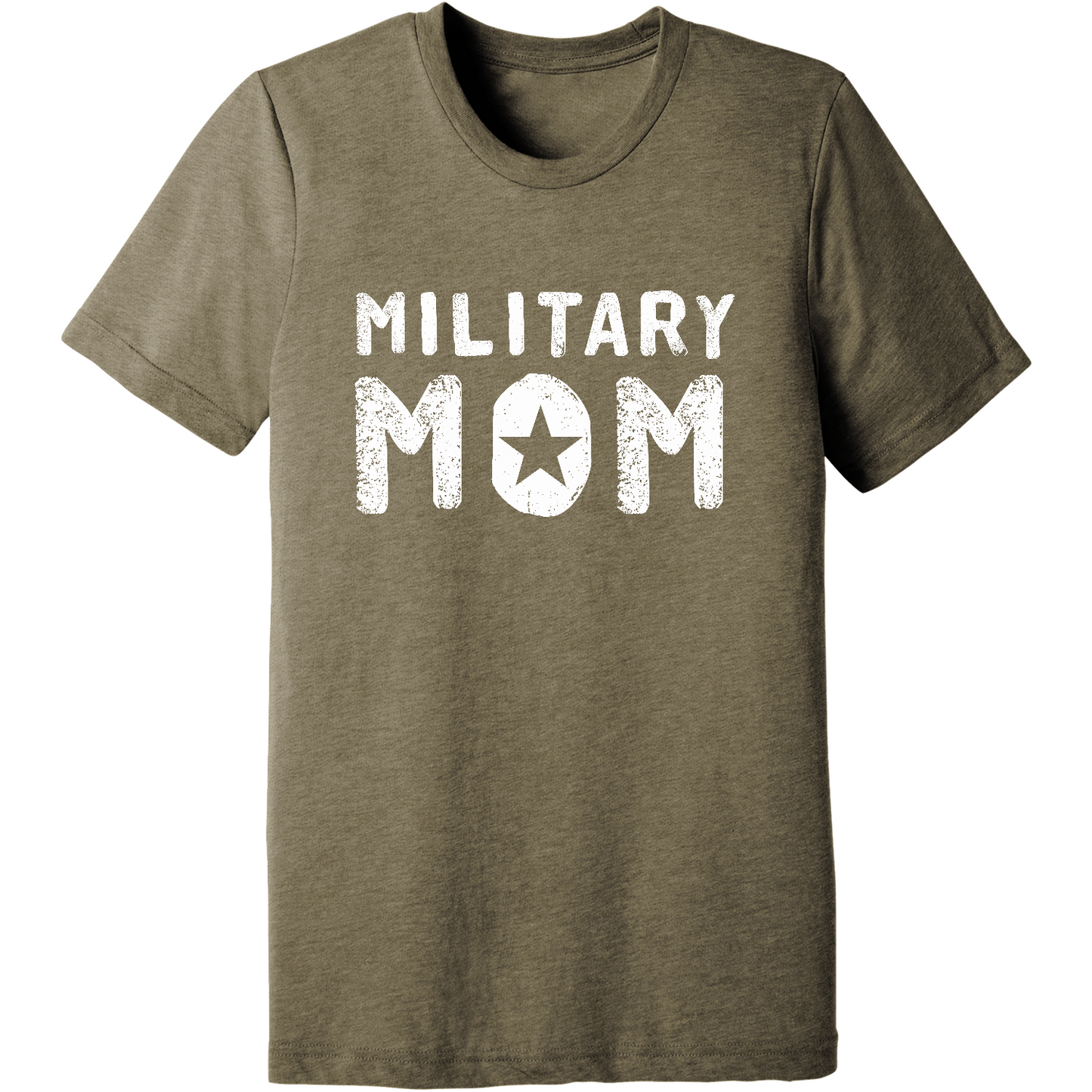 Emblem Comfort Unisex Triblend SS Tee - Military Mom White