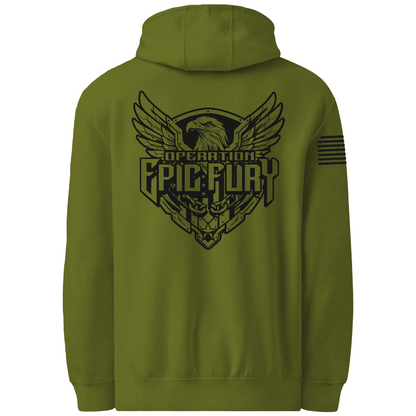 CUSTOM Operation Epic Fury Comfort Unisex Hooded Sweatshirt - Eagle