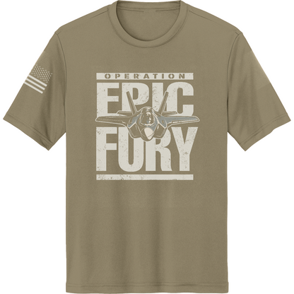 CUSTOM Operation Epic Fury Hi-Tech SS Performance Tee - Plane