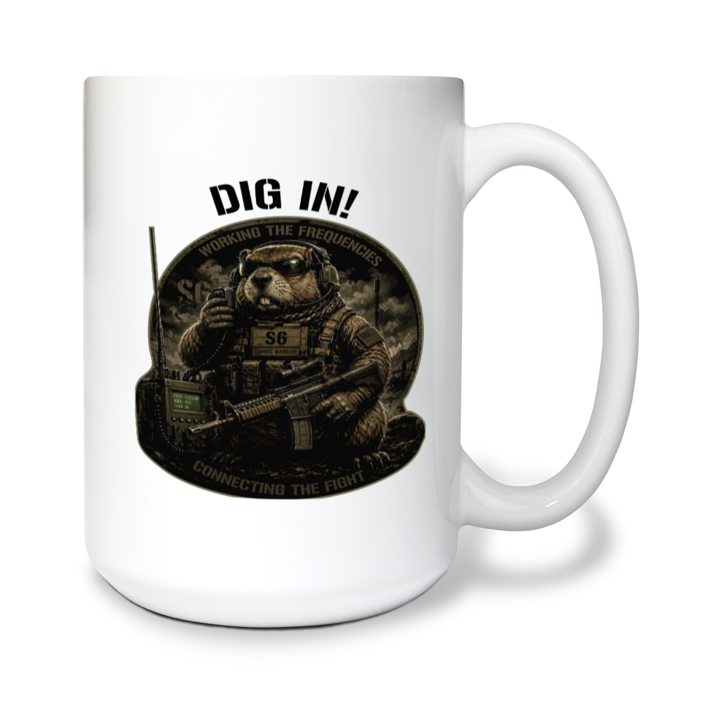 S6, 2-7 CAV 15 oz White Ceramic Mug - KucSHH