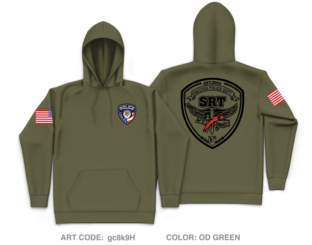 Inkster Police SRT Core Men's Hooded Performance Sweatshirt - gc8k9H