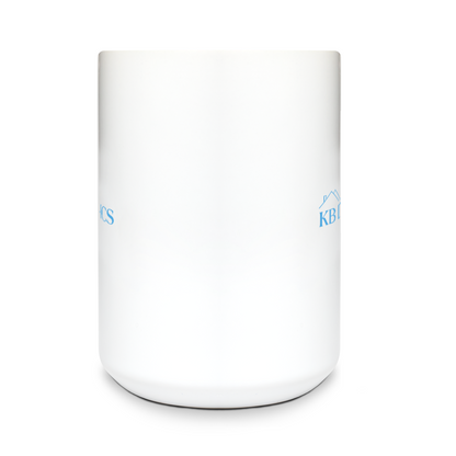 KB Dynamics 15 oz White Ceramic Mug - jNEVRh