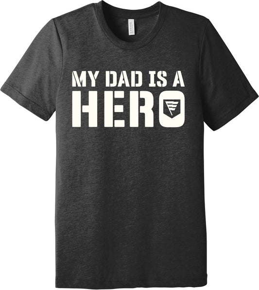 Emblem Comfort Unisex Triblend SS Tee - My Dad is a Hero