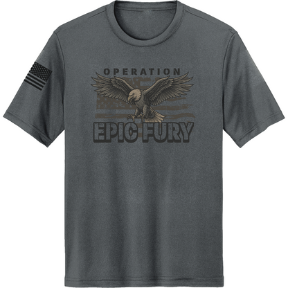 Operation Epic Fury Hi-Tech SS Performance Tee - Eagle Flag