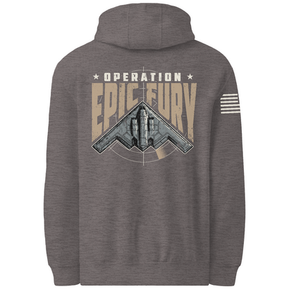 CUSTOM Operation Epic Fury Comfort Unisex Hooded Sweatshirt - Stealth