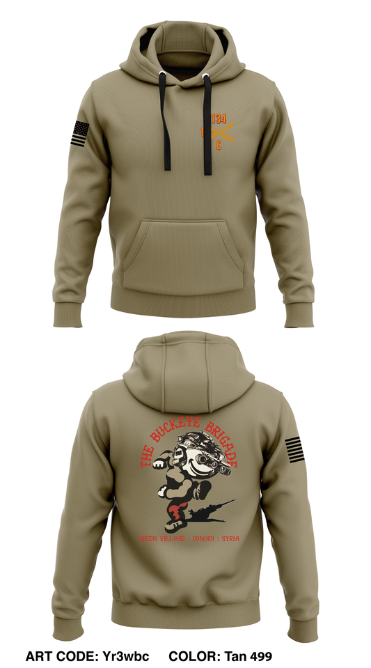 C134 OIR Limited  Regiment  Core Men's Hooded Performance Sweatshirt - Yr3wbc