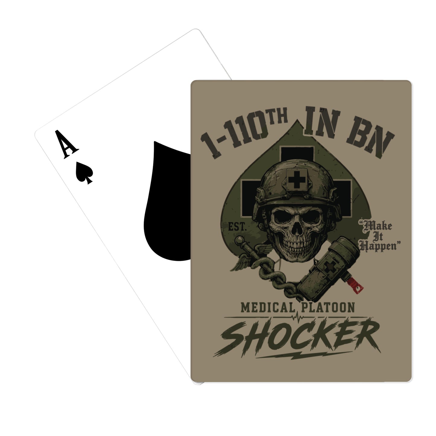1-110th hhc medics Playing Cards - jbvnin