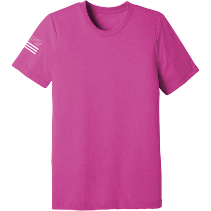 Emblem Basics Comfort Unisex Triblend SS Tee - White Flag