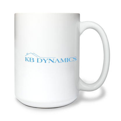 KB Dynamics 15 oz White Ceramic Mug - jNEVRh