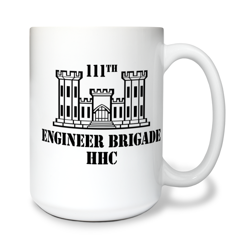 111th Engineer Brigade HHC 15 oz White Ceramic Mug - ZMrZqr