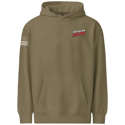 Operation Epic Fury Comfort Unisex Hooded Sweatshirt - Flag