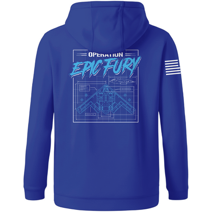 Operation Epic Fury Hi-Tech Performance Hoodie - Blueprint