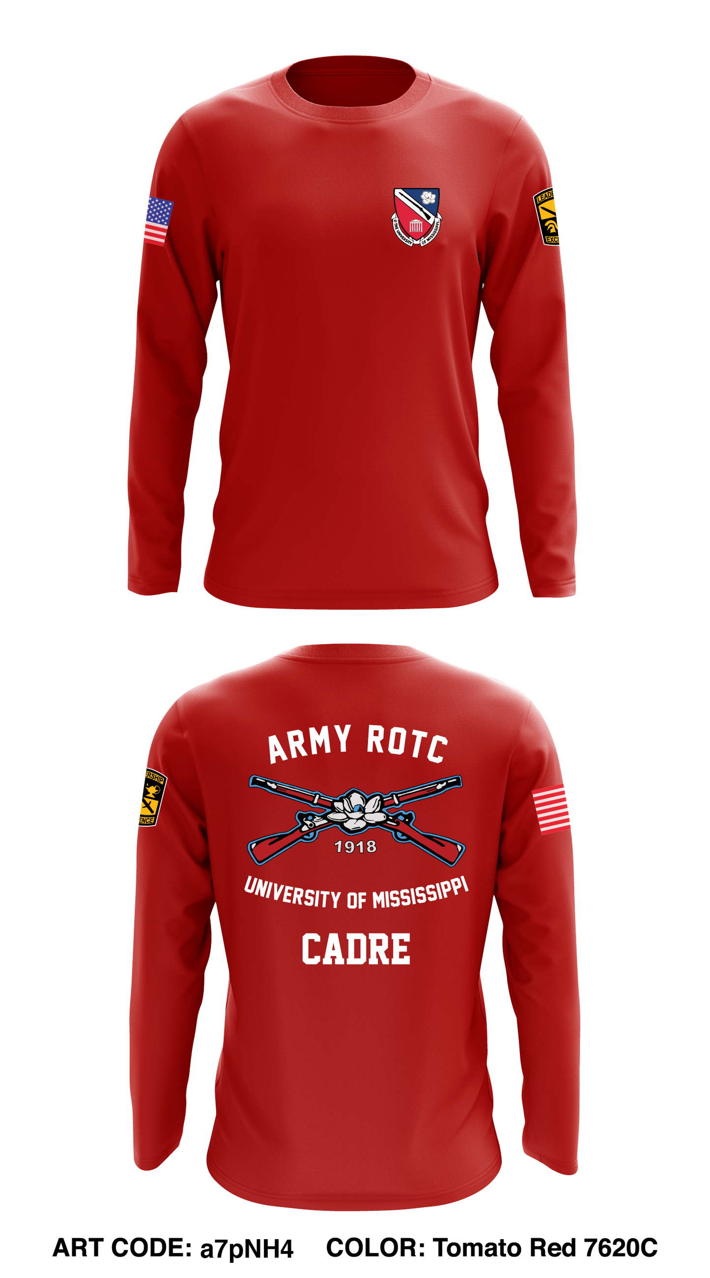 Ole Miss ROTC Core Men's LS Performance Tee