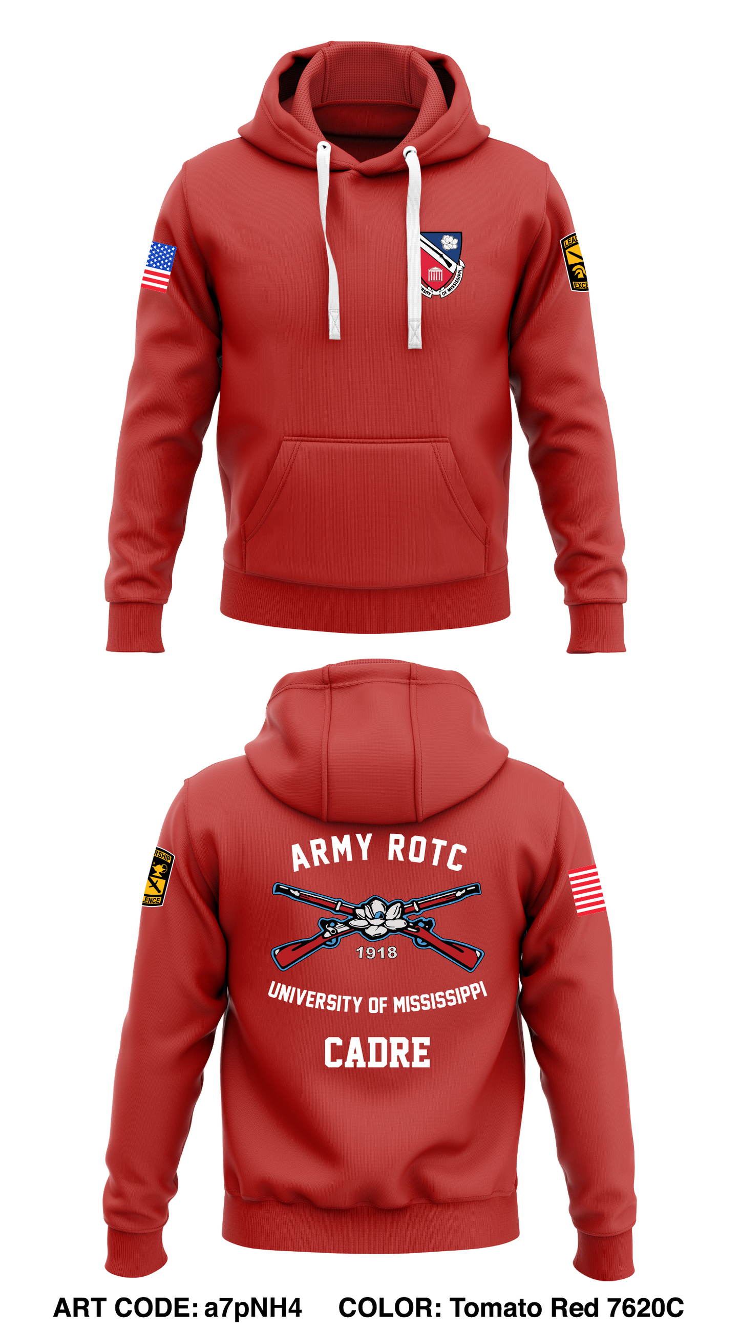 Ole Miss ROTC Core Men's Hooded Performance Sweatshirt