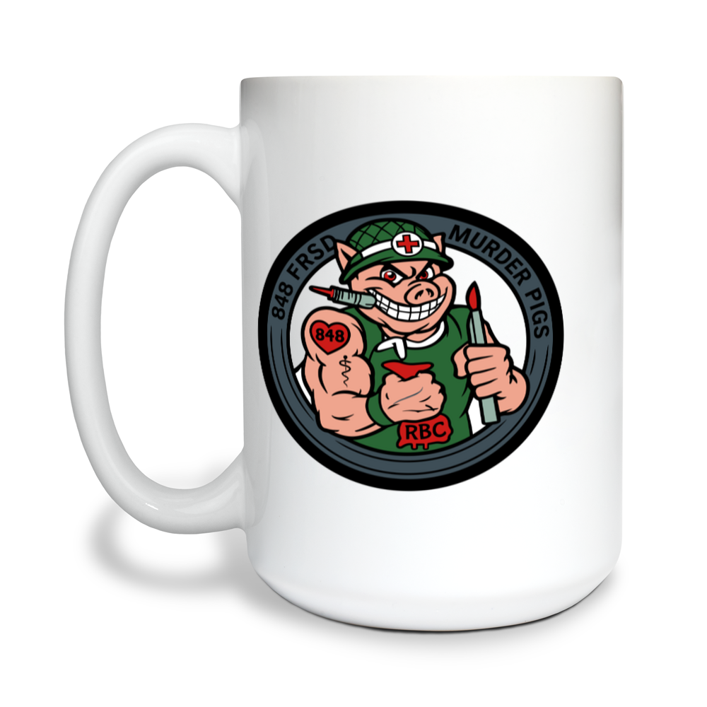 848 FRSD 15 oz White Ceramic Mug - Xiovpo
