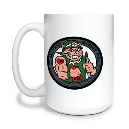 848 FRSD 15 oz White Ceramic Mug - Xiovpo
