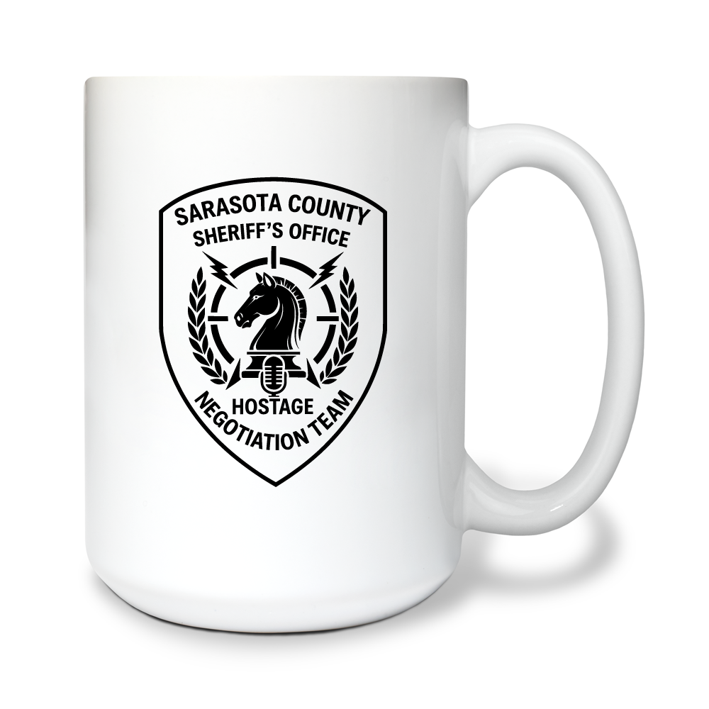 Sarasota County Hostage Negotiations Team 15 oz White Ceramic Mug - mWJLyG