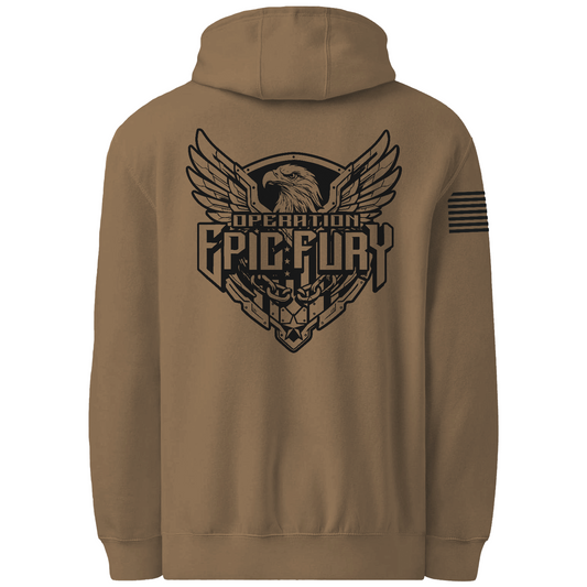 Operation Epic Fury Comfort Unisex Hooded Sweatshirt - Eagle