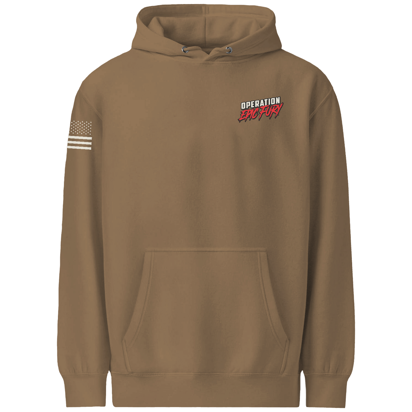Operation Epic Fury Comfort Unisex Hooded Sweatshirt - Flag