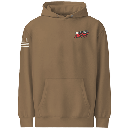 Operation Epic Fury Comfort Unisex Hooded Sweatshirt - Flag