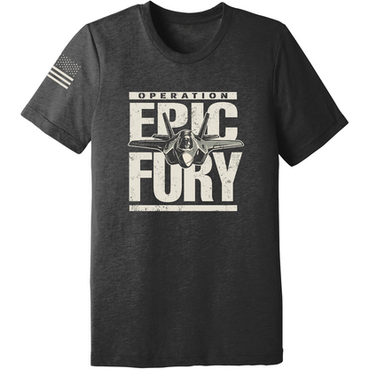 Operation Epic Fury Comfort Unisex Triblend SS Tee - Plane