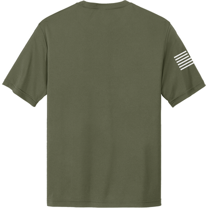 Emblem Basics Hi-Tech SS Performance Tee - White Flag