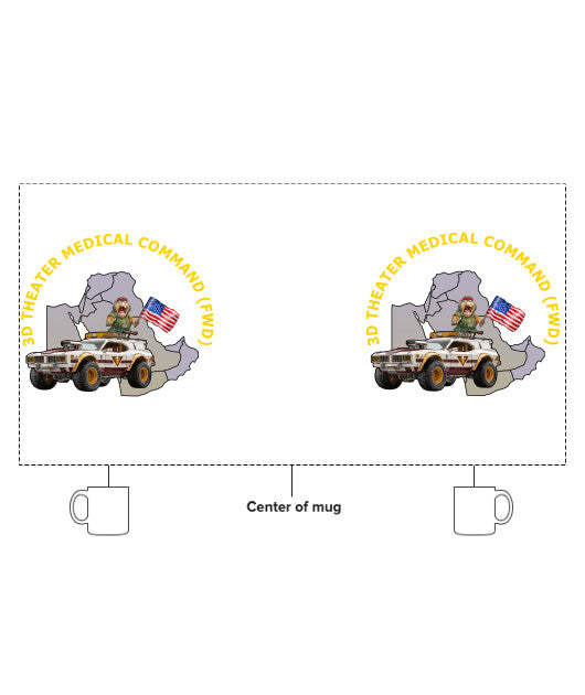 3D Theater Medical Command (FWD) 15 oz White Ceramic Mug - DukXKz