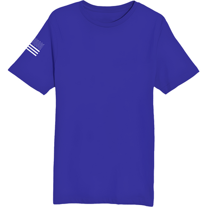 Emblem Basics Comfort Unisex Cotton SS Tee - White Flag