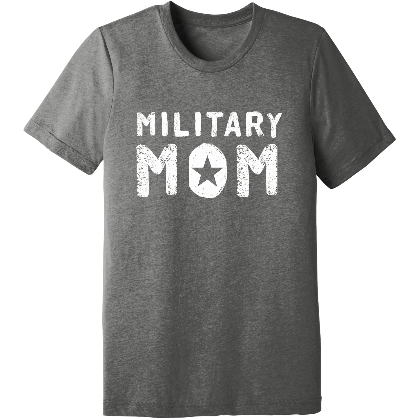 Emblem Comfort Unisex Triblend SS Tee - Military Mom White