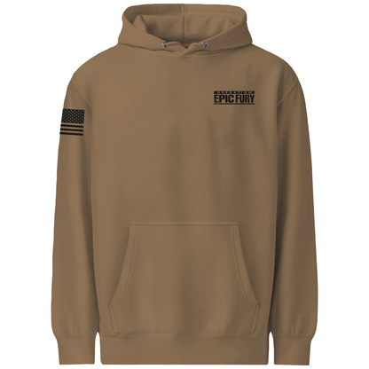 Operation Epic Fury Comfort Unisex Hooded Sweatshirt - Eagle