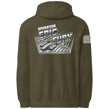 CUSTOM Operation Epic Fury Comfort Unisex Hooded Sweatshirt - Supersonic