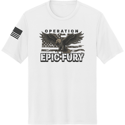 Operation Epic Fury Hi-Tech SS Performance Tee - Eagle Flag