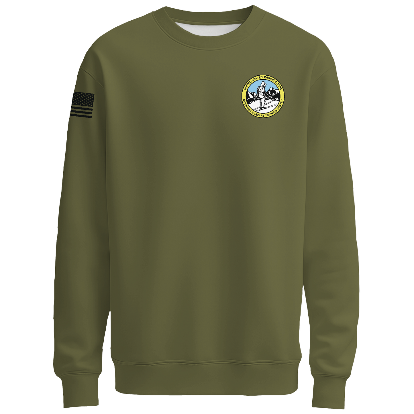 Marine Corps Mountain Warfare Training Center Men's Crewneck Sweatshirt - s5qm5n_TRI