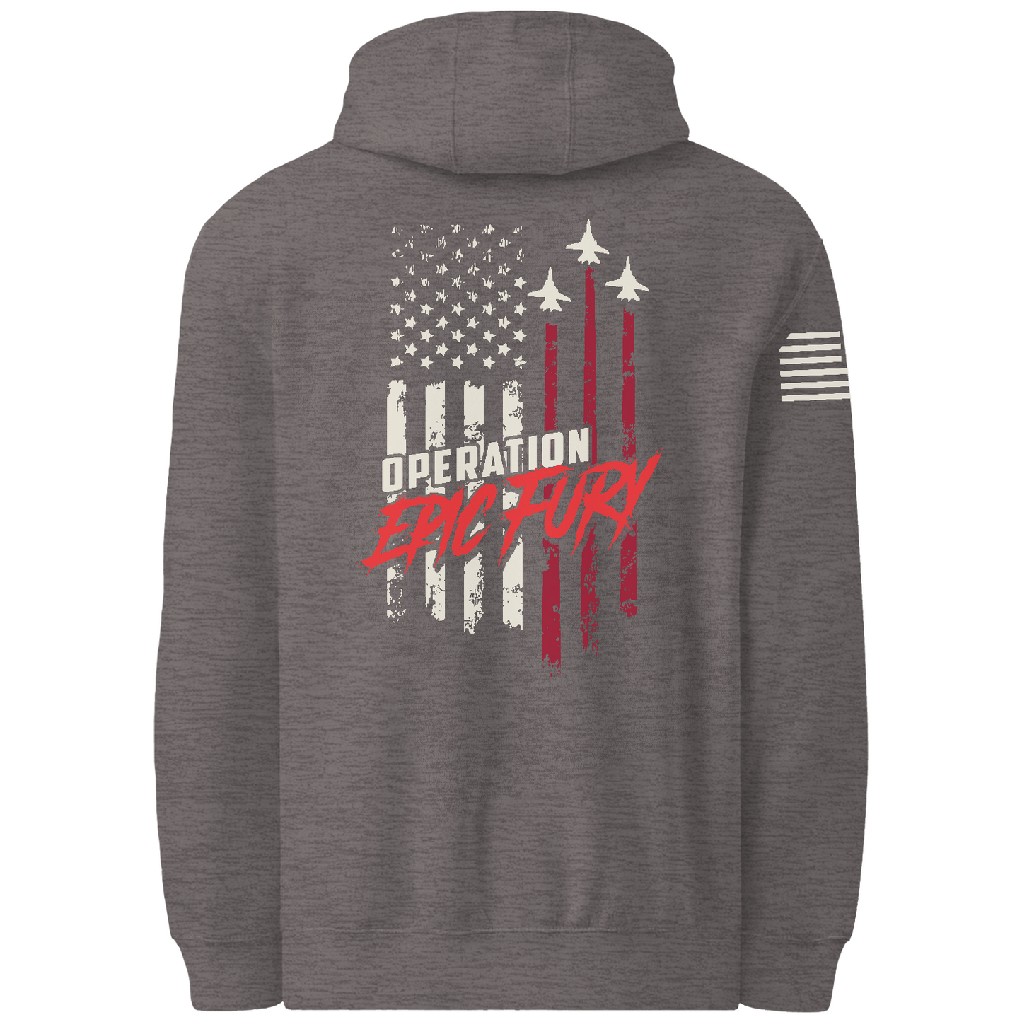 CUSTOM Operation Epic Fury Comfort Unisex Hooded Sweatshirt - Flag