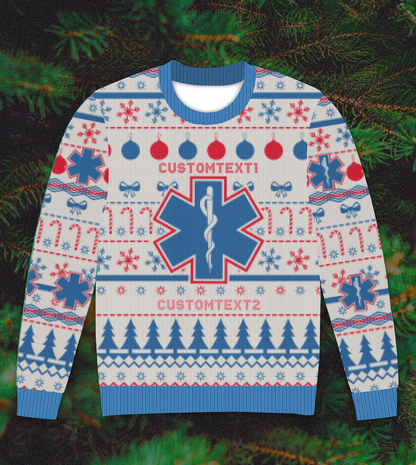 CUSTOM Emblem Ugly Holiday Faux Sweater Series - EMS