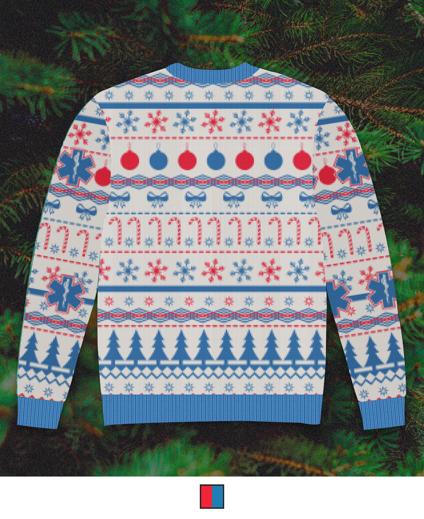 CUSTOM Emblem Ugly Holiday Faux Sweater Series - EMS