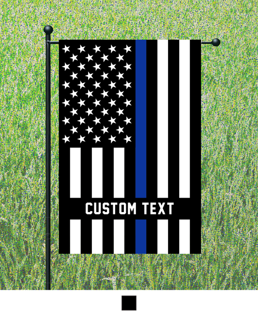 Custom Emblem Flag Series - Garden Flag - Thin Blue Line
