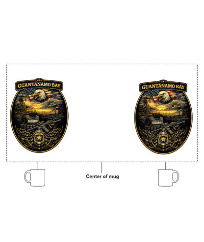 GTMO Security 15 oz White Ceramic Mug - xDn7tM