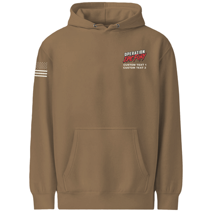 CUSTOM Operation Epic Fury Comfort Unisex Hooded Sweatshirt - Flag