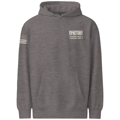 CUSTOM Operation Epic Fury Comfort Unisex Hooded Sweatshirt - Plane