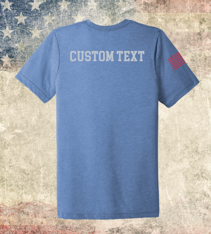 CUSTOM Emblem 4th of July Series - Comfort Unisex Triblend SS Tee - USA