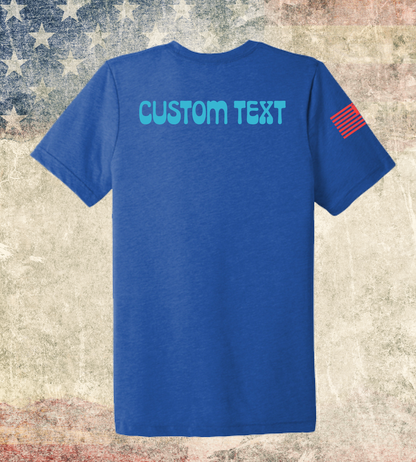 CUSTOM Emblem 4th of July Series - Comfort Unisex Triblend SS Tee - Retro USA