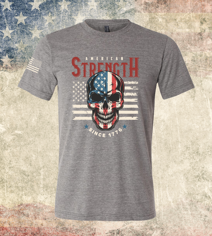 CUSTOM Emblem 4th of July Series - Comfort Unisex Triblend SS Tee - American Strength